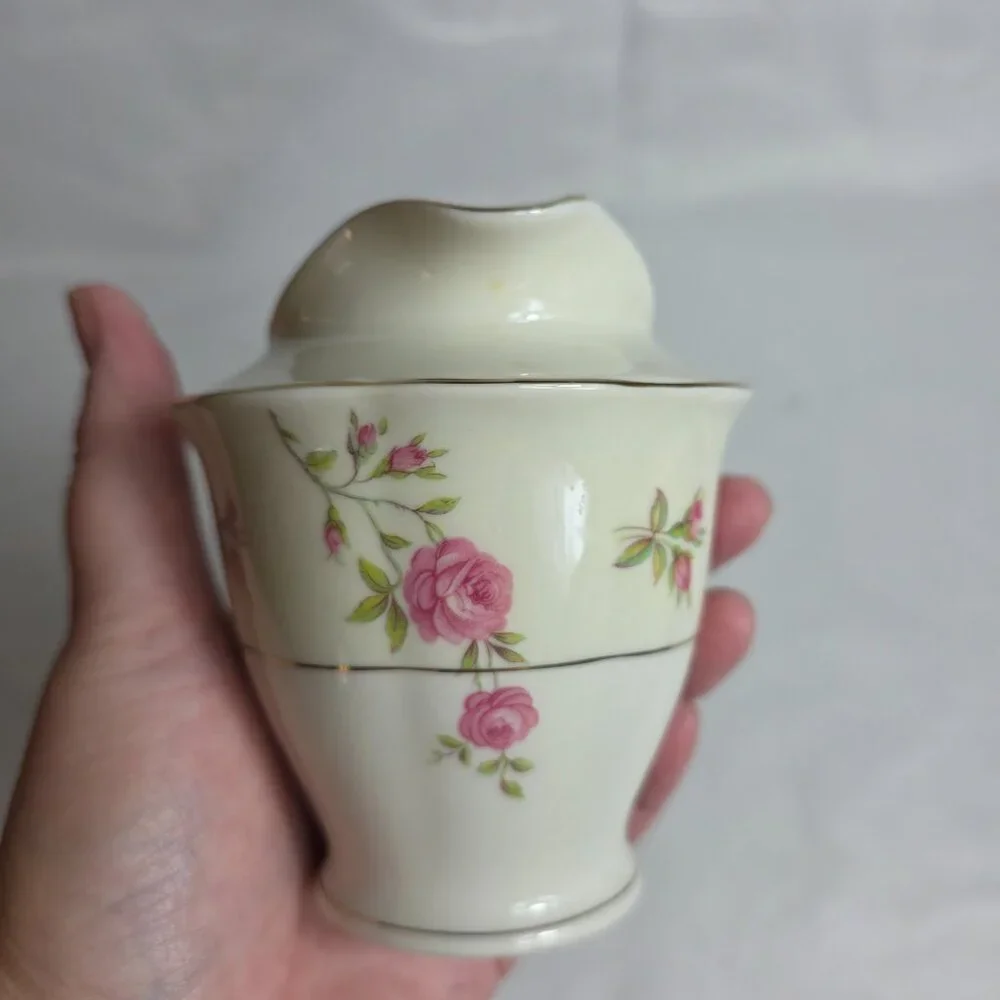 Theodore Haviland Delaware (New York) Creamer Ivory with Pink Roses